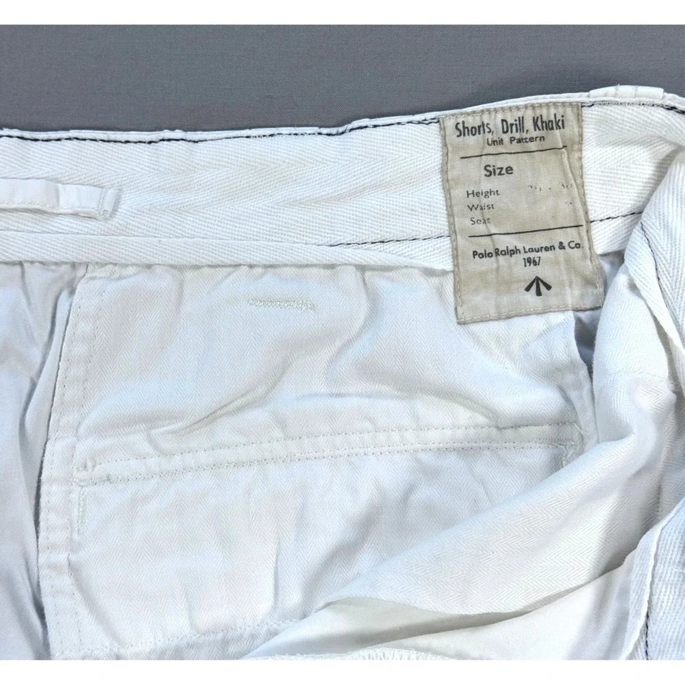 POLO RALPH LAUREN Utility Canvas Cargo Shorts Men 34 White 10